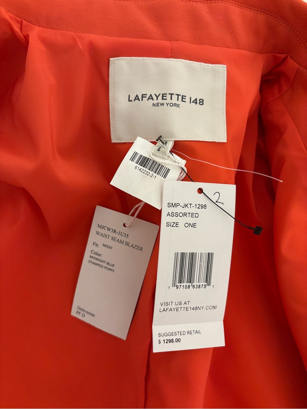 β¨ Lafayette 148 New York Stamped Poppy Waist Seam Blazer & Gates Pant Set NWT - Picture 11 of 12